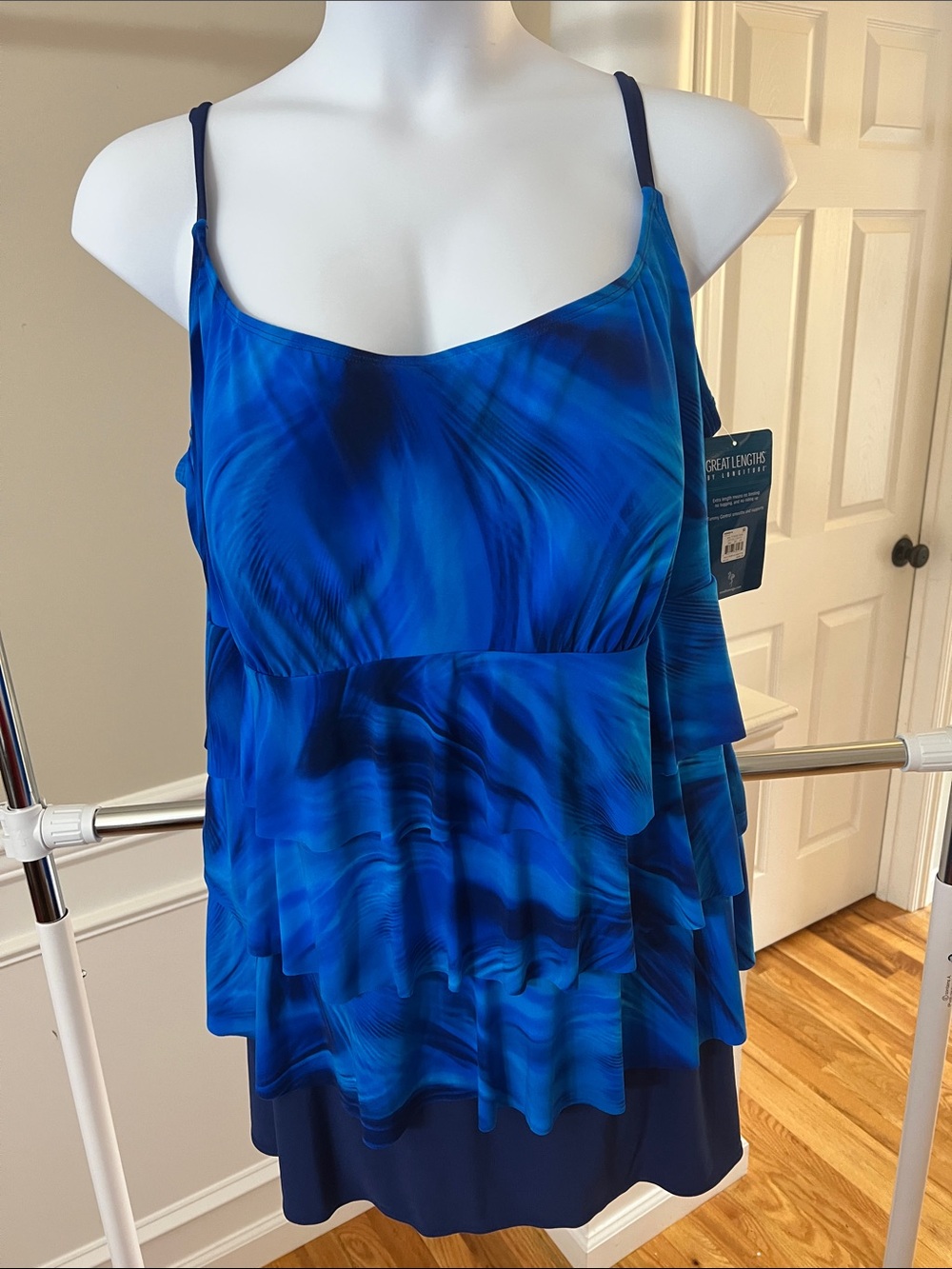 Longitude Blue Layered One-Piece Swimsuit